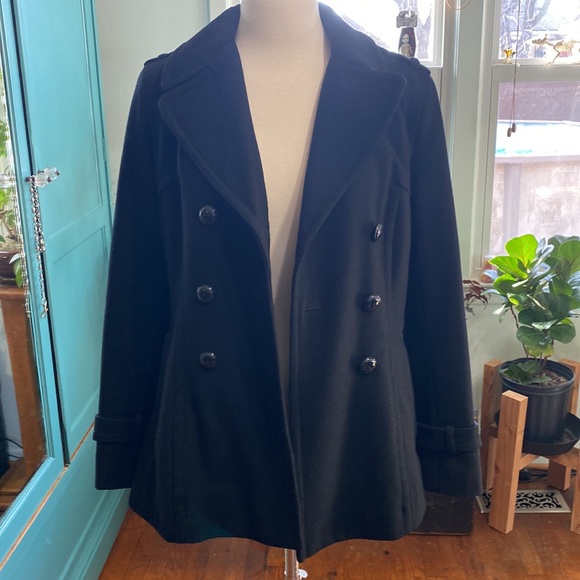 Express black pea coat size S/P - Picture 5 of 6